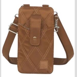 IHKWIP The Ring-Ring Cellphone Crossbody w/ Wallet Mocha